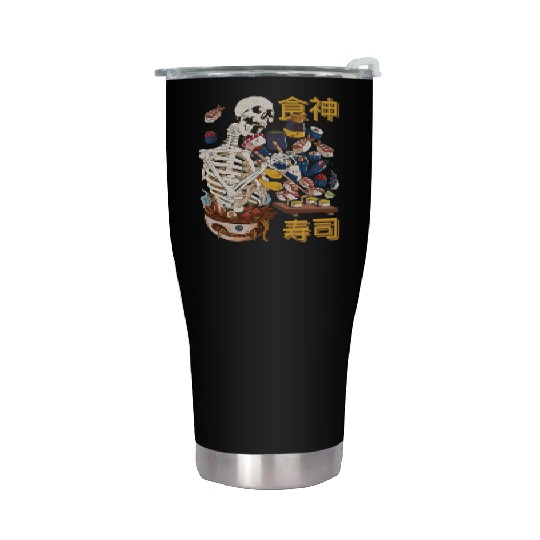 Goth Skeleton Stainless Steel Tumblers Japanese Stainless Steel Tumblers Sushi
