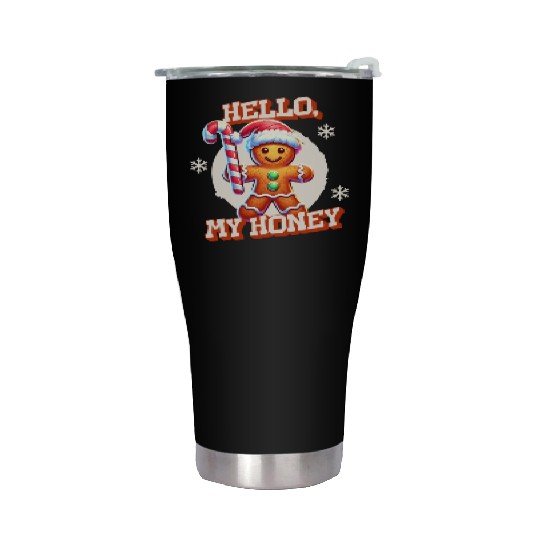Gingerbread Man - Hello, My Honey! Stainless Steel Tumblers