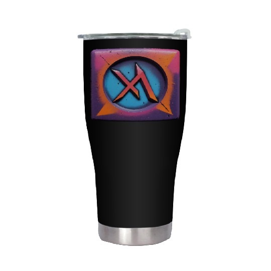 Bold Neon Graffiti Symbol Stainless Steel Tumblers