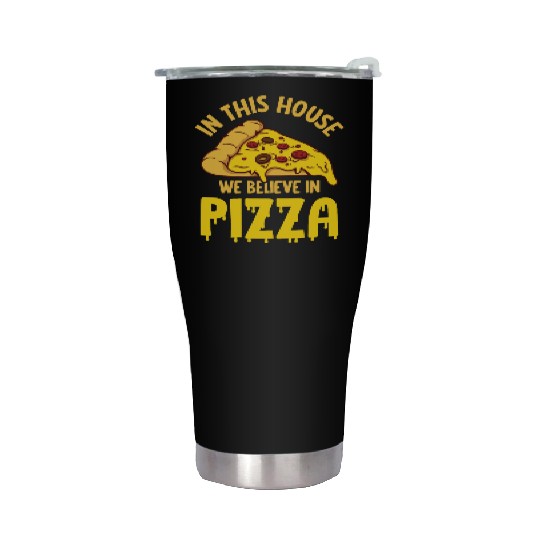 Pizza Slice Design for a Pizza Lover Stainless Steel Tumblers
