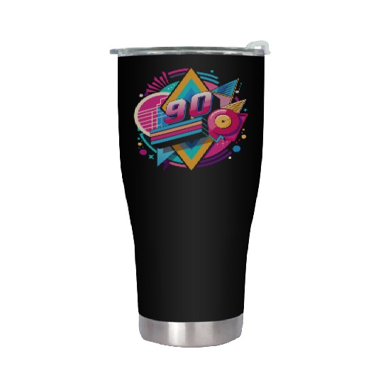 90s Retro Music Vibe Design Stainless Steel Tumblers