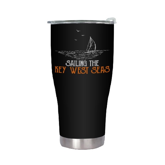 Florida SAILING THE KEY-WEST SEAS Florida Keys Stainless Steel Tumblers