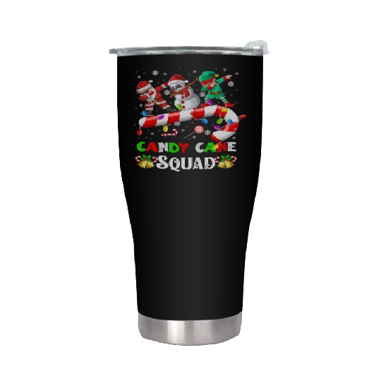 Dabbing Santa Elf Snowman Candy Cane Christmas Stainless Steel Tumblers