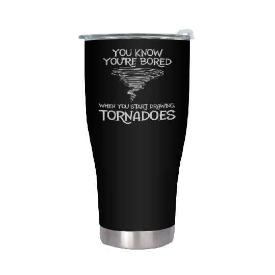 Funny science humor nerd geek tornado Stainless Steel Tumblers