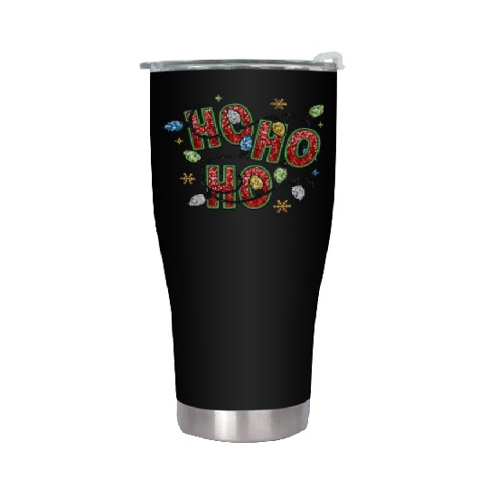 Ho Ho Ho Christmas, Merry Christmas Stainless Steel Tumblers