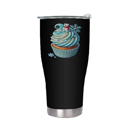 Christmas ice cream, Merry Christmas Stainless Steel Tumblers