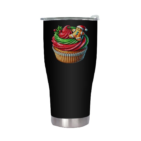 Christmas ice cream, Merry Christmas Stainless Steel Tumblers