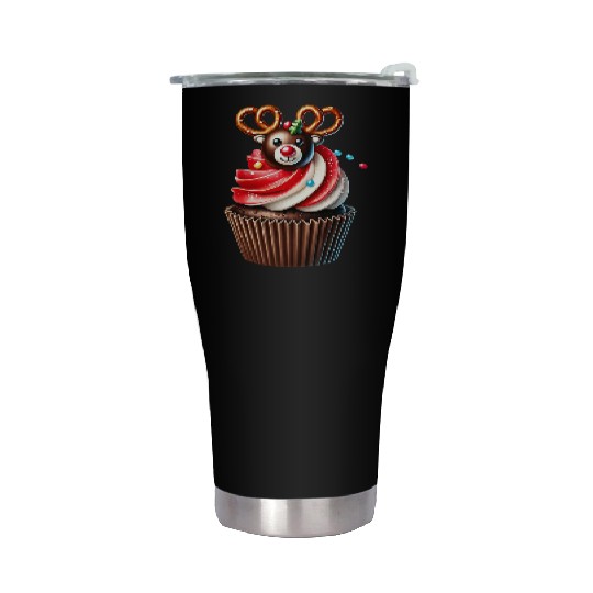 Christmas ice cream, Merry Christmas Stainless Steel Tumblers