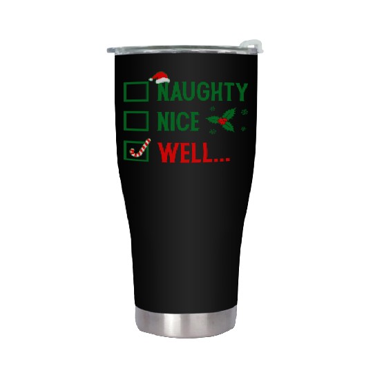 Naughty or Nice Funny Christmas Stainless Steel Tumblers