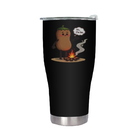 Chestnuts Roasting Christmas Cartoon Stainless Steel Tumblers