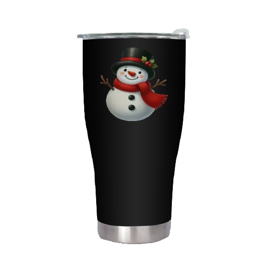 Snowman Christmas, Cute Christmas, Christmas Stainless Steel Tumblers