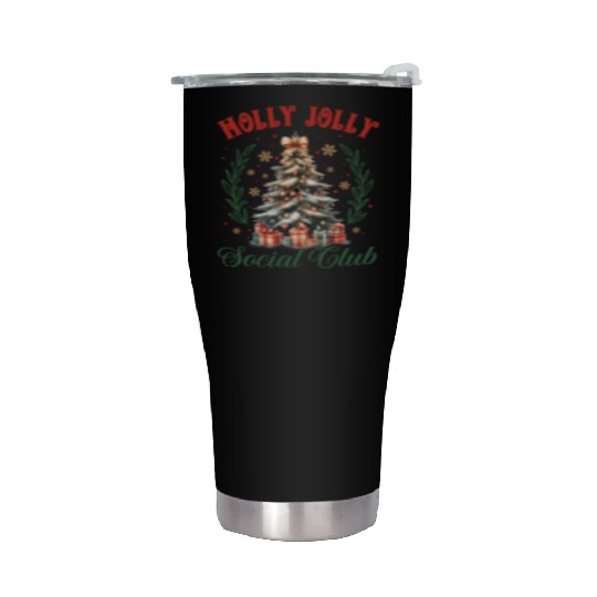 Holly Jolly Nutcracker, Merry Christmas Stainless Steel Tumblers