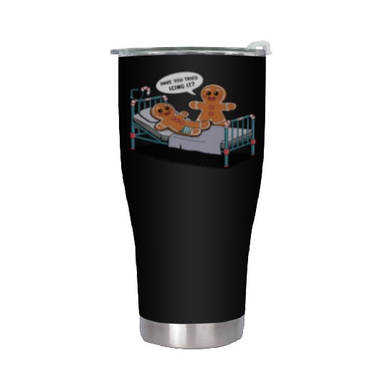 Christmas Gingerbread Hospital Humor Stainless Steel Tumblers