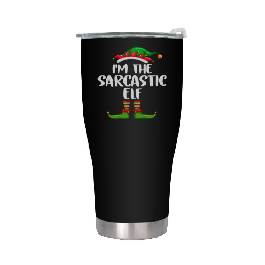 I'm The Sarcastic Elf Stainless Steel Tumblers Matching Family