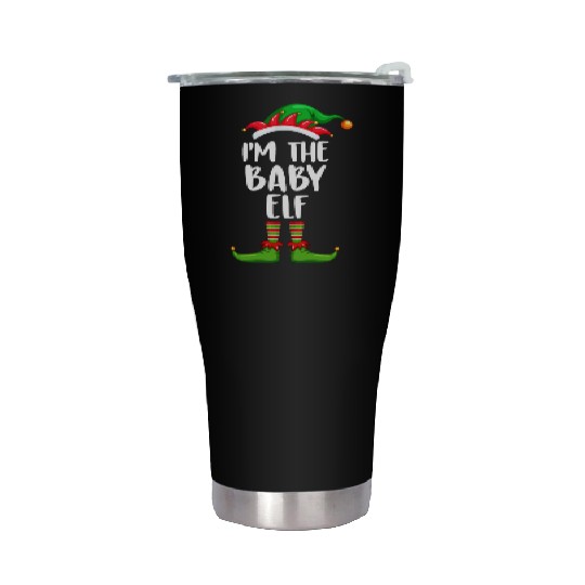 I'm The Baby Elf Stainless Steel Tumblers Matching Family Christmas