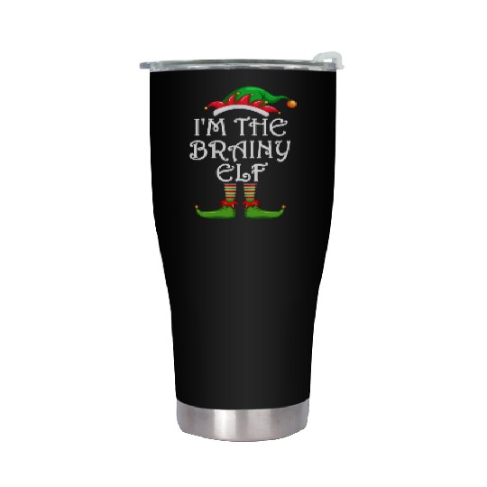 I'm The Brainy Elf Stainless Steel Tumblers Matching Family Christmas