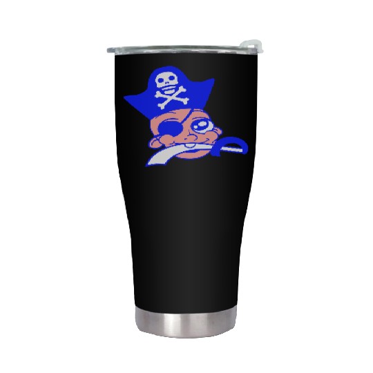 Funny Baby Pirate Head Cute Cool Cap Sabre Toddler Stainless Steel Tumblers