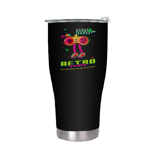 Retro Gamer But still know all the cheat codes Stainless Steel Tumblers