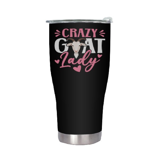 Crazy Goat Lady Goat Lovers Goat Family Farmer Stainless Steel Tumblers