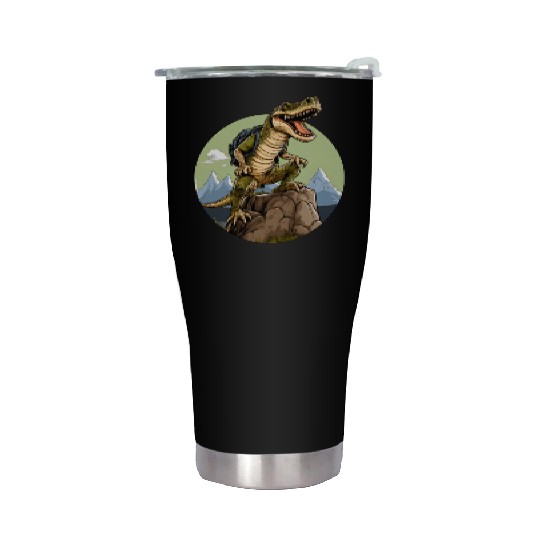 Crocodile hiking / mountaineering crocodiles Stainless Steel Tumblers