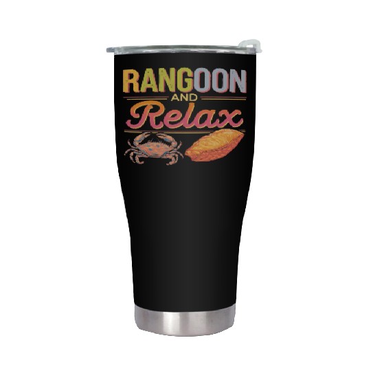 Crab Rangoon Lover American Chinese Sea Food Stainless Steel Tumblers