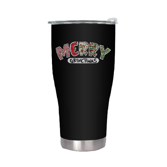 Merry Grin Happy Christmas Stainless Steel Tumblers