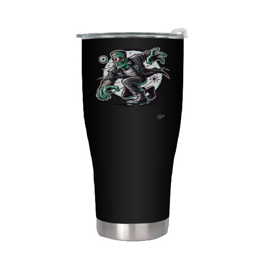 The Green One-Eyed Cyclops Monster Stainless Steel Tumblers