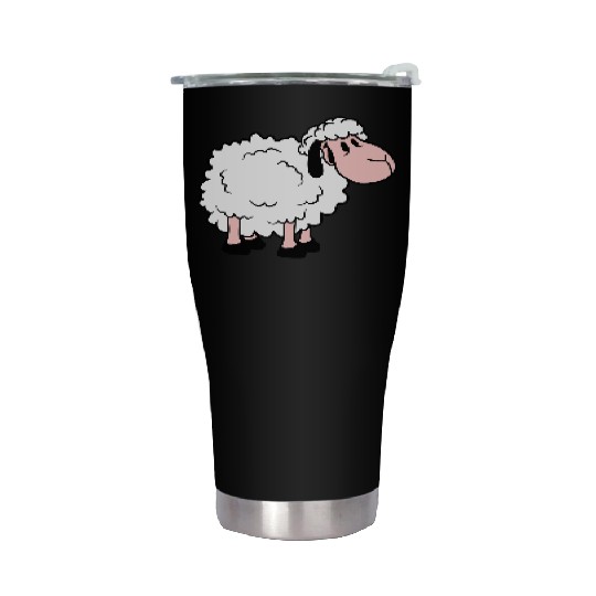 Sheep Baby Standing Cute Lamb Child Cool Comic Stainless Steel Tumblers