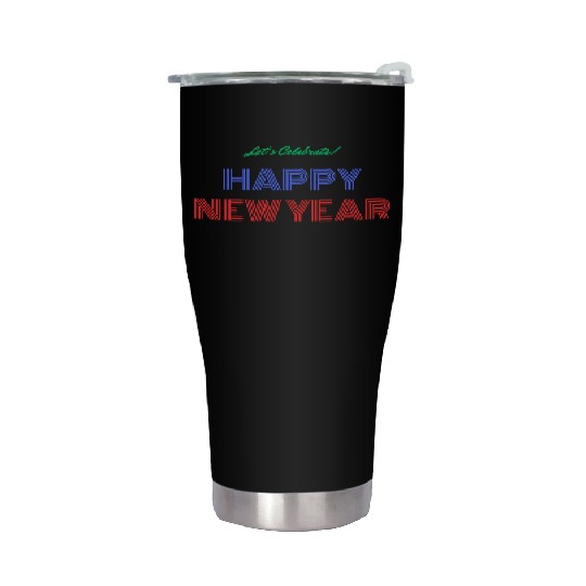 cheers to new year. Stainless Steel Tumblers happy New year Unisex