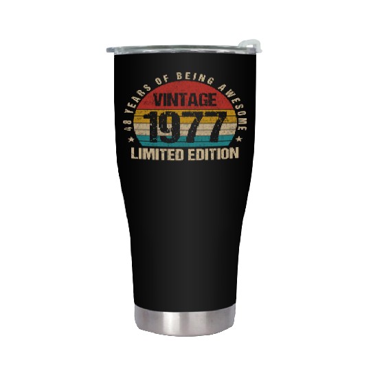 Vintage 1977 Limited Edition 48th Birthday Gift Stainless Steel Tumblers