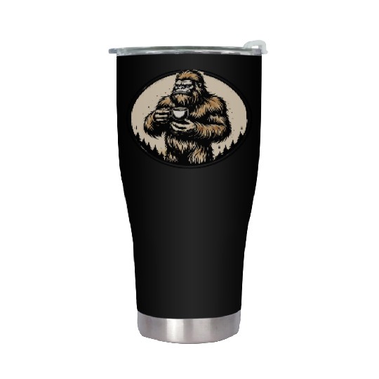 dark wild coffee wild man monkey Chewbacca Beard Stainless Steel Tumblers