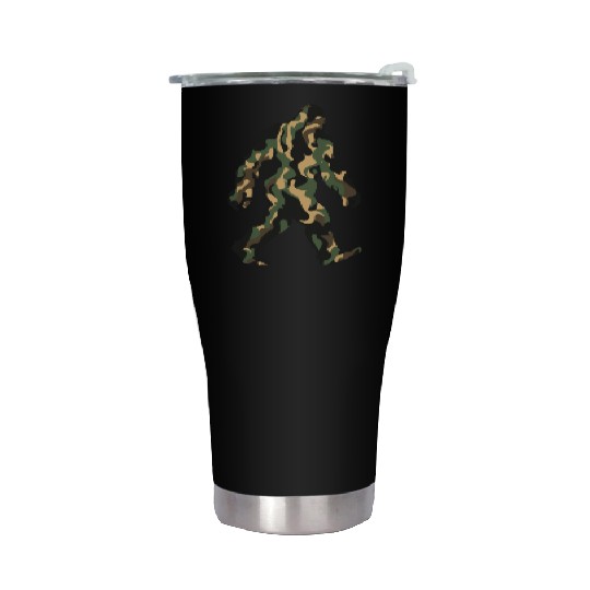 Camouflage Bigfoot - Hidden in Plain Sight Stainless Steel Tumblers