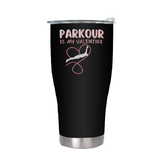 For Valentine's Day my heart belongs to Parkour Stainless Steel Tumblers