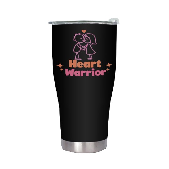 Heart warrior, valentine Stainless Steel Tumblers