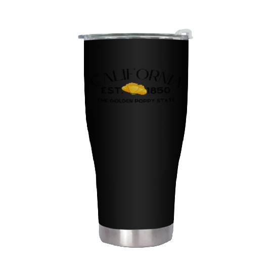 California Poppy State Gift Stainless Steel Tumblers
