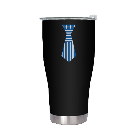 Neck Tie Greece Flag Greek Flag Stainless Steel Tumblers