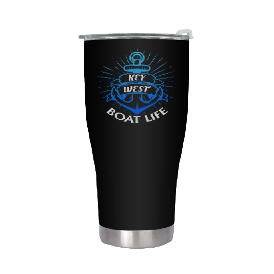 KEY-WEST BOAT LIFE Sailing Florida Keys West Keys Stainless Steel Tumblers