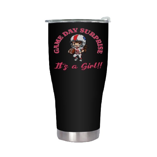 Game Day Surprise for Football Lovers Its a Girl Stainless Steel Tumblers