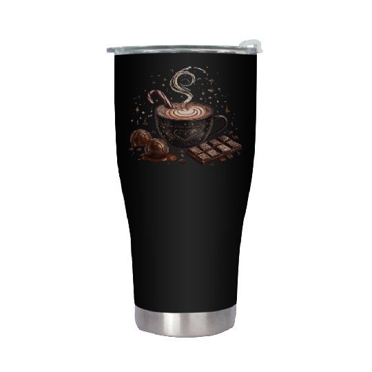 Cozy Hot Chocolate with Sweet Treats Stainless Steel Tumblers
