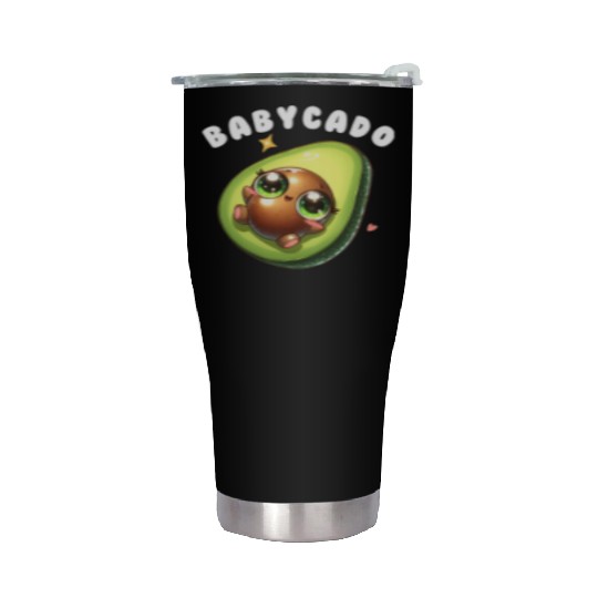 Baby Avocado cute Kawaii babyparty Gift Pregnancy Stainless Steel Tumblers