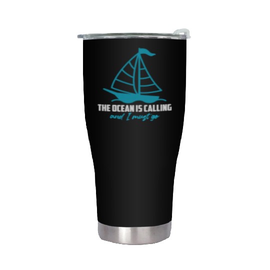 Florida Keys THE OCEAN IS CALLING I MUST GO Stainless Steel Tumblers