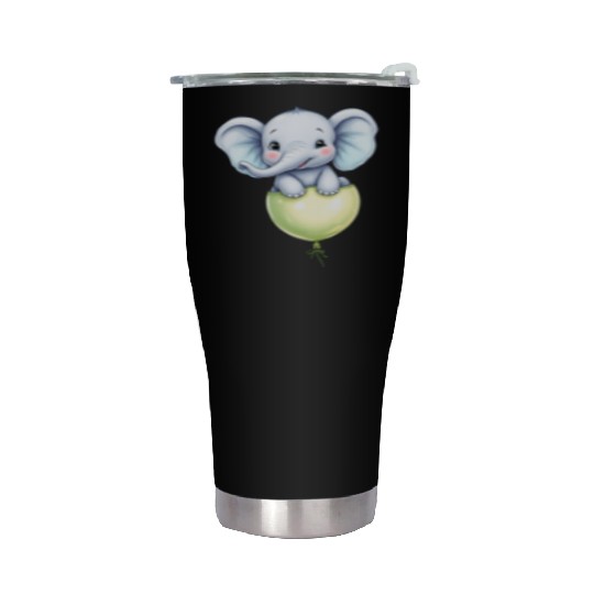 Baby Elephant in Balloon Stainless Steel Tumblers