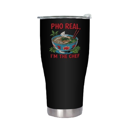 Pho Real Im The Chef Asian Chef Stainless Steel Tumblers