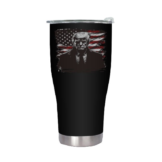 Patriotic donald Trump–Bold & Gritty American Art Stainless Steel Tumblers