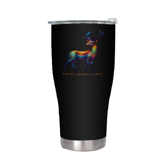 Pisces Spirit Animal Deer Alebrije Stainless Steel Tumblers