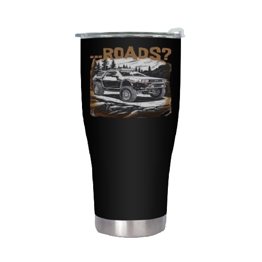 Off-road Delorean Stainless Steel Tumblers