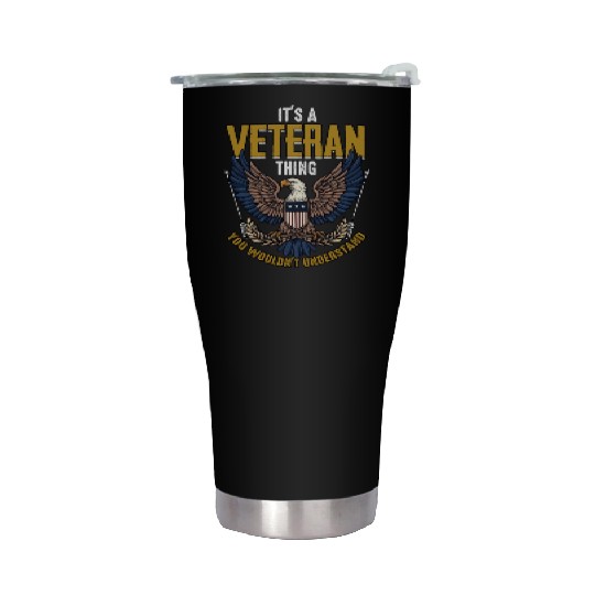 Dysfunctional Veteran It's A Veteran Thing Stainless Steel Tumblers