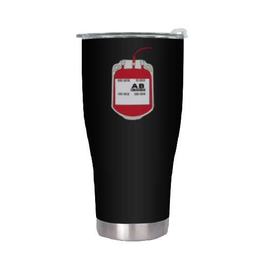 AB Negative Blood Bag Stainless Steel Tumblers