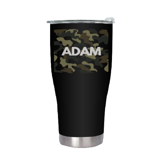 Adam Name Stainless Steel Tumblers Men Good Quality Camouflage