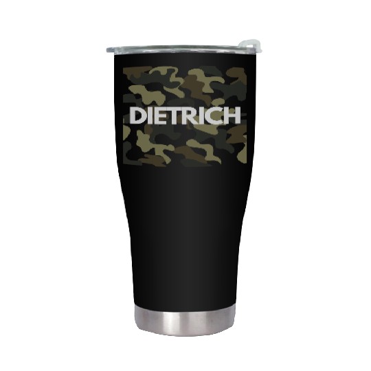 Dietrich Name Stainless Steel Tumblers Men Good Quality Camouflage